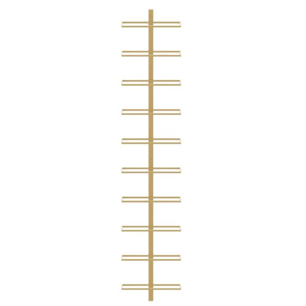 Wand-Weinregal für 10 Flaschen Golden Metall