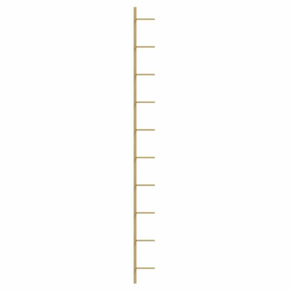 Wand-Weinregal für 10 Flaschen Golden Metall