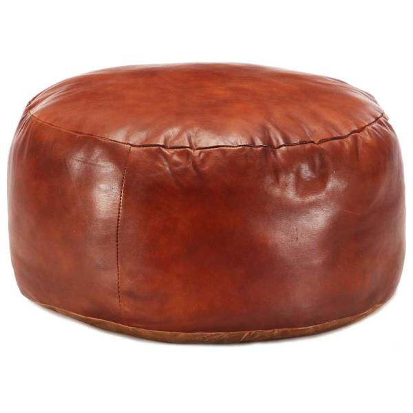 ARDEBO.de - Pouf Hellbraun 60 x 30 cm Echtes Ziegenleder