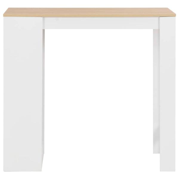 Bartisch mit Regal Weiß 110x50x103 cm