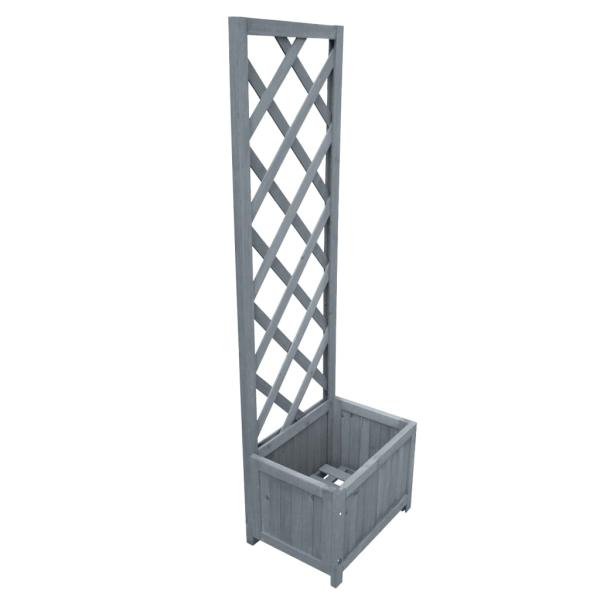 ARDEBO.de - Pflanzkübel mit Spalier 40x30x135 cm Massivholz Tanne