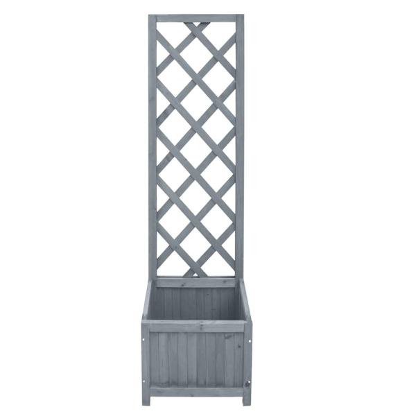 Pflanzkübel mit Spalier 40x30x135 cm Massivholz Tanne