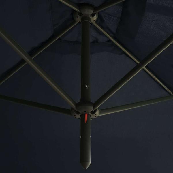 Doppel-Sonnenschirm mit Stahl-Mast 600x300 cm Anthrazit