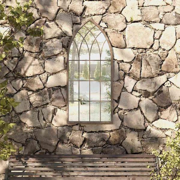 ARDEBO.de - Gartenspiegel Sand 100x45 cm Eisen