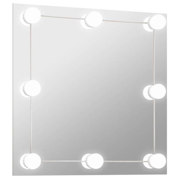 Wandspiegel mit LED-Beleuchtung Quadratisch Glas
