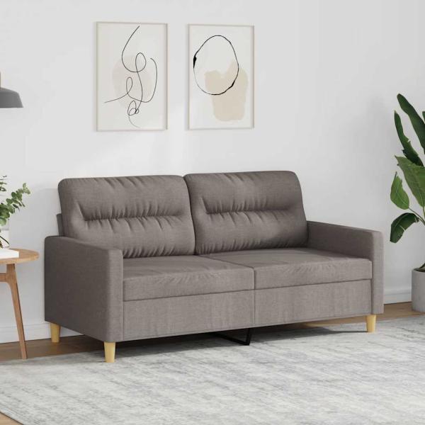 ARDEBO.de - 2-Sitzer-Sofa Taupe 140 cm Stoff
