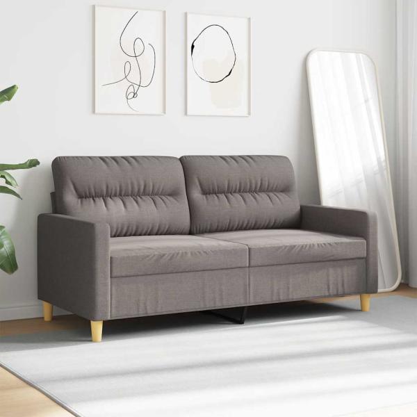 2-Sitzer-Sofa Taupe 140 cm Stoff