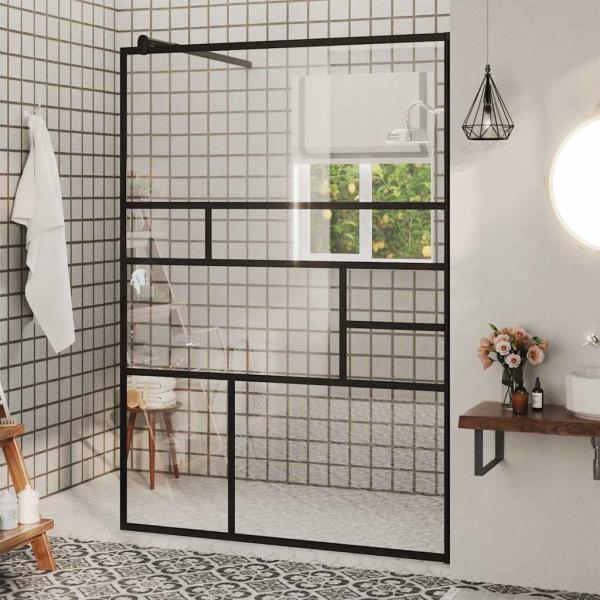 ARDEBO.de - Duschwand f?r Begehbare Dusche mit Klarem ESG Glas 115x195 cm