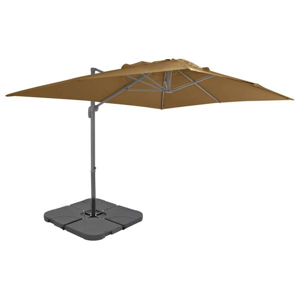ARDEBO.de - Sonnenschirm mit Tragbarem Sonnenschirmständer Taupe
