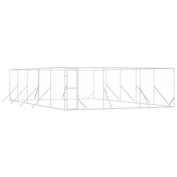 Outdoor-Hundezwinger Silbern 6x10x2 m Verzinkter Stahl