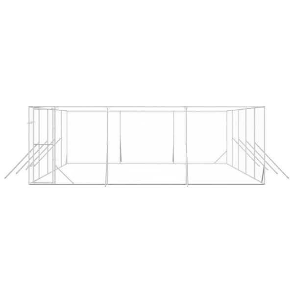 Outdoor-Hundezwinger Silbern 6x10x2 m Verzinkter Stahl