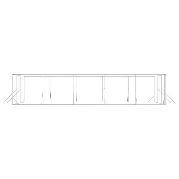 Outdoor-Hundezwinger Silbern 6x10x2 m Verzinkter Stahl
