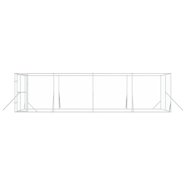 Outdoor-Hundezwinger Silbern 8x4x2 m Verzinkter Stahl