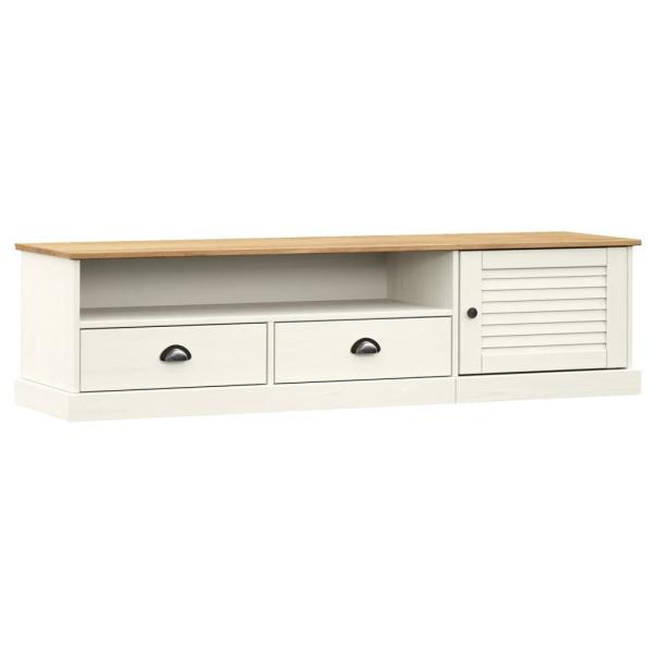 TV-Schrank VIGO Weiß 156x40x40 cm Massivholz Kiefer