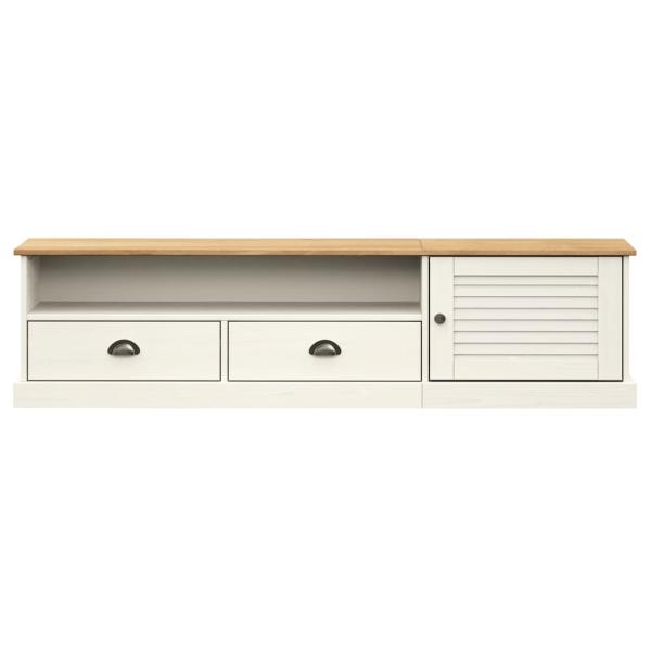 TV-Schrank VIGO Weiß 156x40x40 cm Massivholz Kiefer