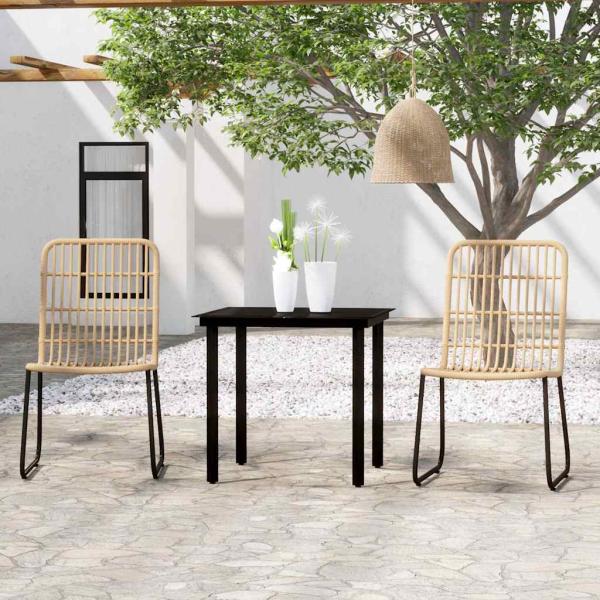 ARDEBO.de - 3-tlg. Garten-Essgruppe Eichen-Optik