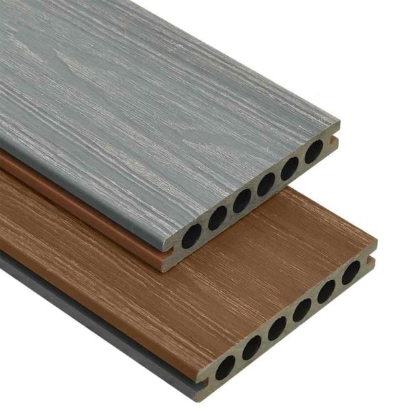 WPC Terrassendielen mit Zubehör Braun und Grau 10 m² 2,2 m