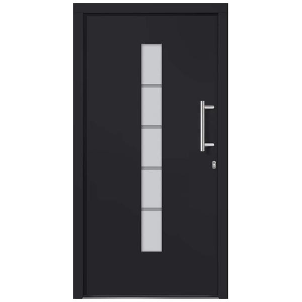 Haustür Aluminium und PVC Anthrazit 110x210 cm