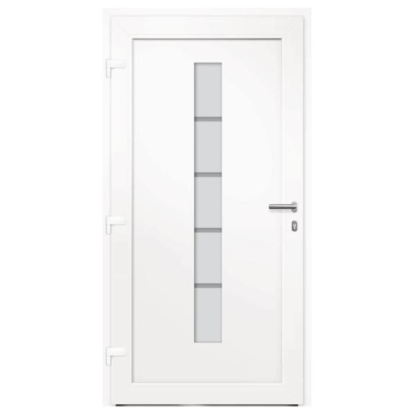 Haustür Aluminium und PVC Weiß 100x200 cm