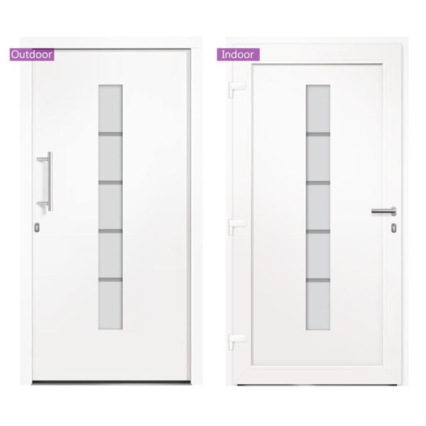 Haustür Aluminium und PVC Weiß 100x200 cm