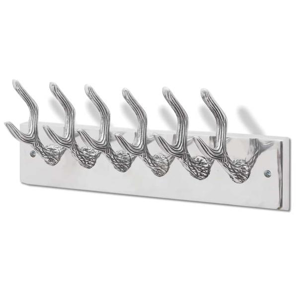 Garderobenleisten 4 Stk. Silbern Aluminium