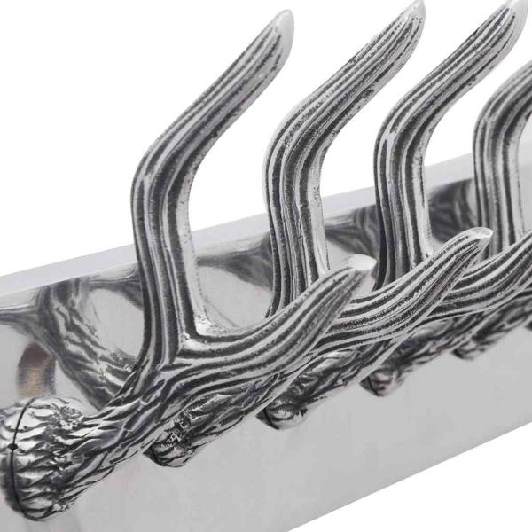 Garderobenleisten 4 Stk. Silbern Aluminium