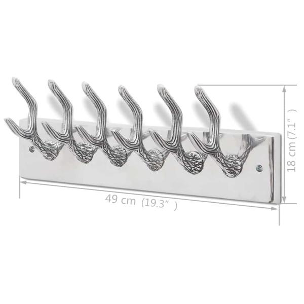Garderobenleisten 4 Stk. Silbern Aluminium