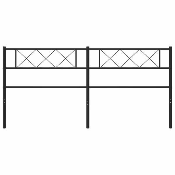 Ersatz-Kopfteil Metall Schwarz 200 cm