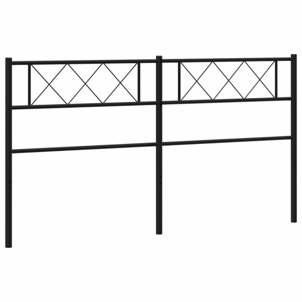 Ersatz-Kopfteil Metall Schwarz 200 cm