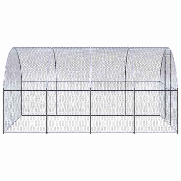 Outdoor-Hühnerstall 3x4x2 m Verzinkter Stahl
