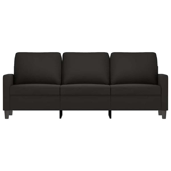 3-Sitzer-Sofa Schwarz 180 cm Samt