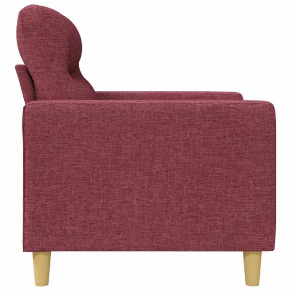 3-Sitzer-Sofa Weinrot 180 cm Stoff