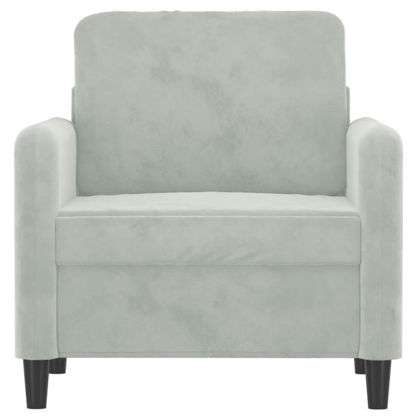 Sessel Hellgrau 60 cm Samt