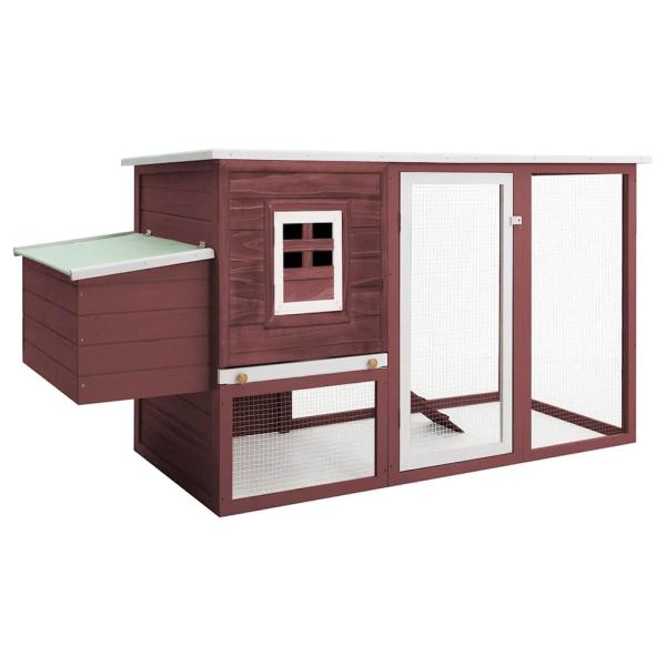ARDEBO.de - Garten-Hühnerstall mit 1 Legenest Braun Holz