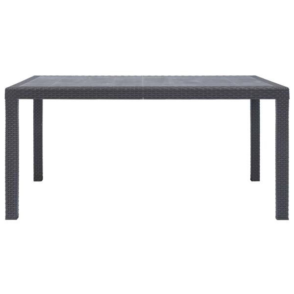 Gartentisch Braun 150x90x72 cm Kunststoff Rattan-Optik