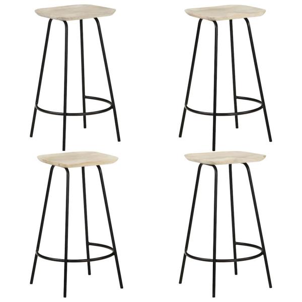 ARDEBO.de - Barhocker 4 Stk. Mango Massivholz