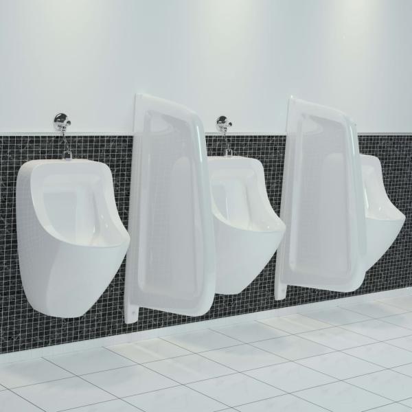 ARDEBO.de - Urinal Trennwand Wandmontage Keramik Wei?