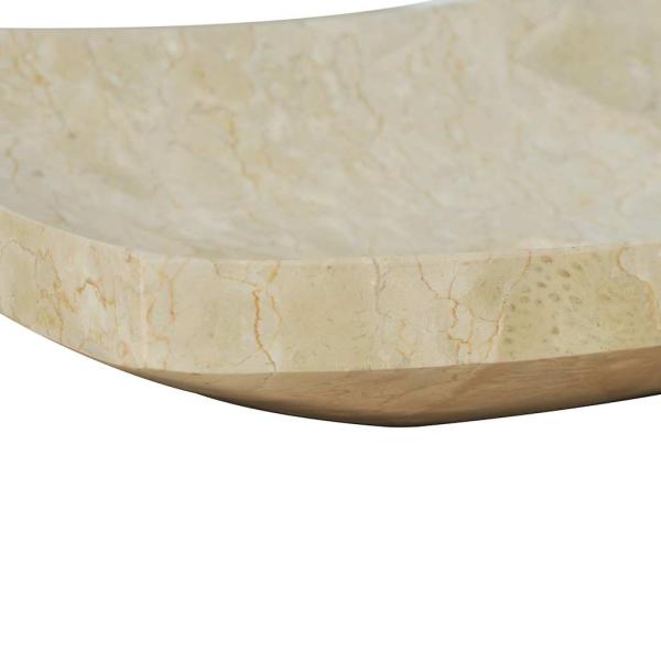 Waschbecken 50x35x12 cm Marmor Cremefarben