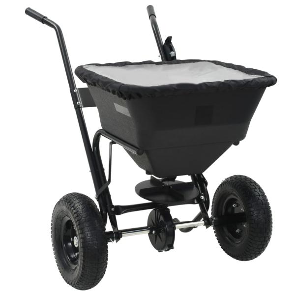 ARDEBO.de - Handstreuwagen Salzstreuer PVC und Stahl 106x73x76 cm 45 L