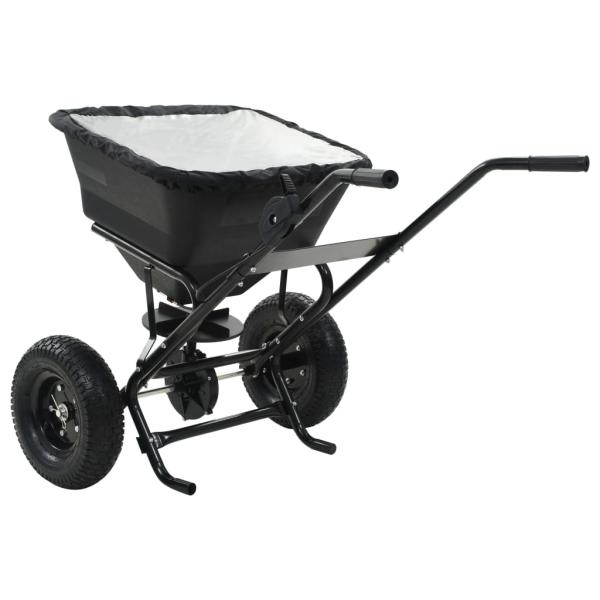 Handstreuwagen Salzstreuer PVC und Stahl 106x73x76 cm 45 L