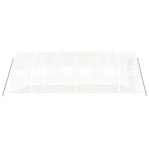 Gewächshaus mit Stahlrahmen Weiß 18 m² 6x3x2 m