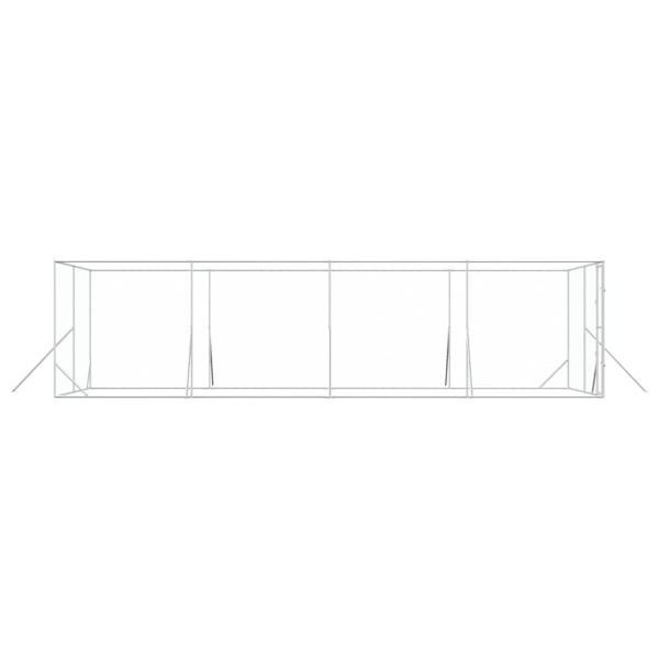 Outdoor-Hundezwinger Silbern 4x8x2 m Verzinkter Stahl