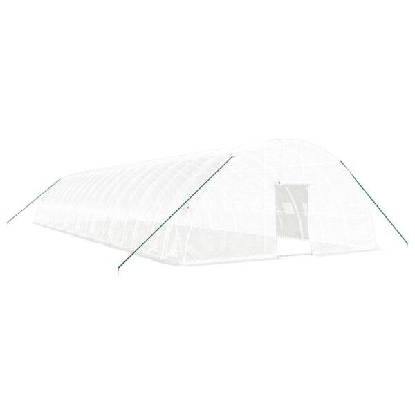 Gewächshaus mit Stahlrahmen Weiß 108 m² 18x6x2,85 m