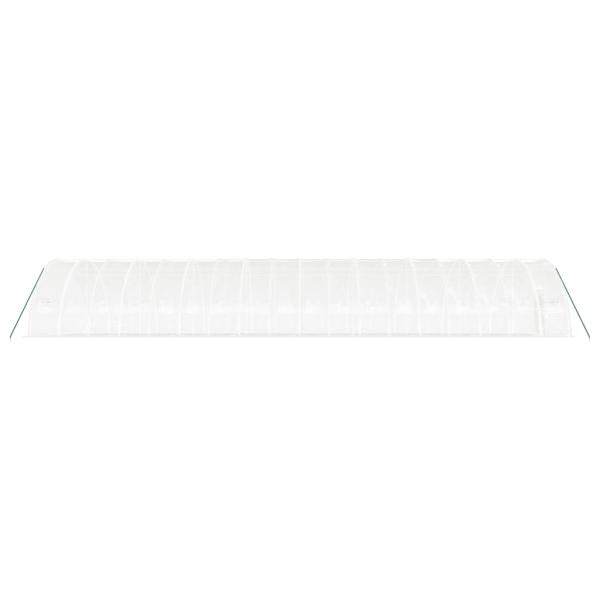 Gewächshaus mit Stahlrahmen Weiß 108 m² 18x6x2,85 m