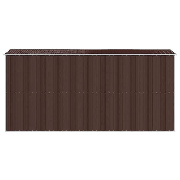 Geräteschuppen Dunkelbraun 192x440x223 cm Verzinkter Stahl