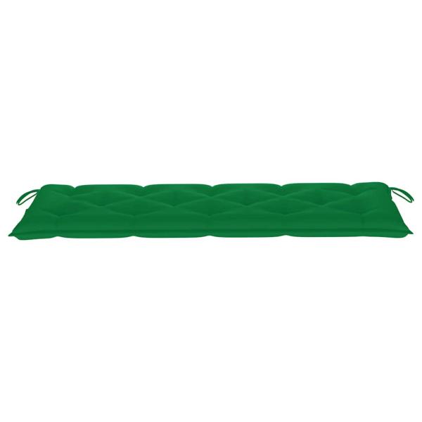 Stapelbare Gartenbank mit Auflage 159 cm Massivholz Teak
