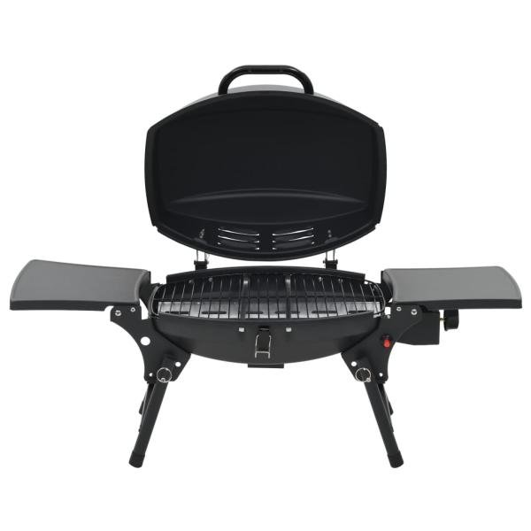 Gasgrill Tragbar mit Kochzone Schwarz