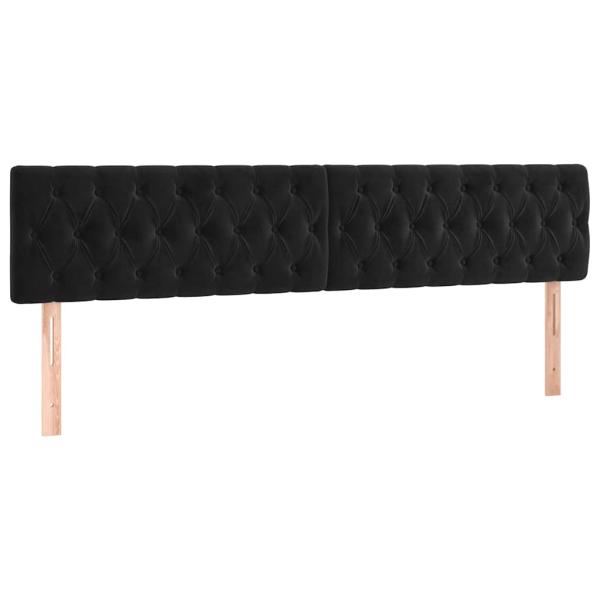 Boxspringbett mit Matratze Schwarz 200x200 cm Samt