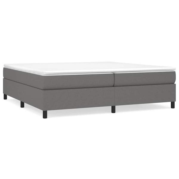 Boxspringbett mit Matratze Dunkelgrau 200x200 cm Stoff