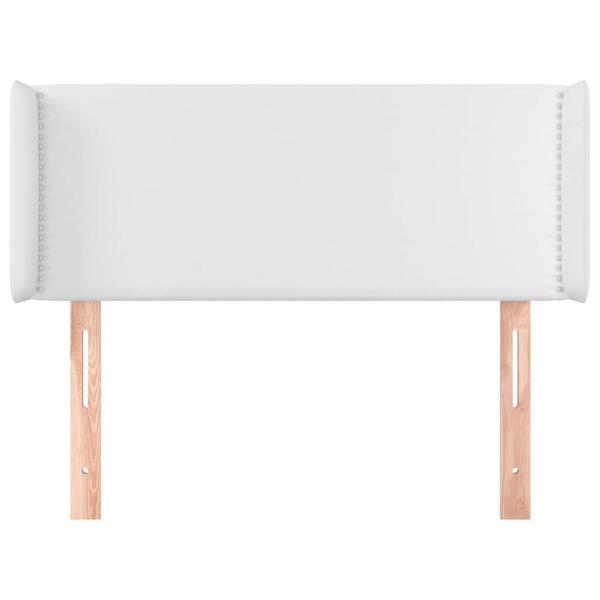 Kopfteil mit Ohren Weiß 103x16x78/88 cm Kunstleder